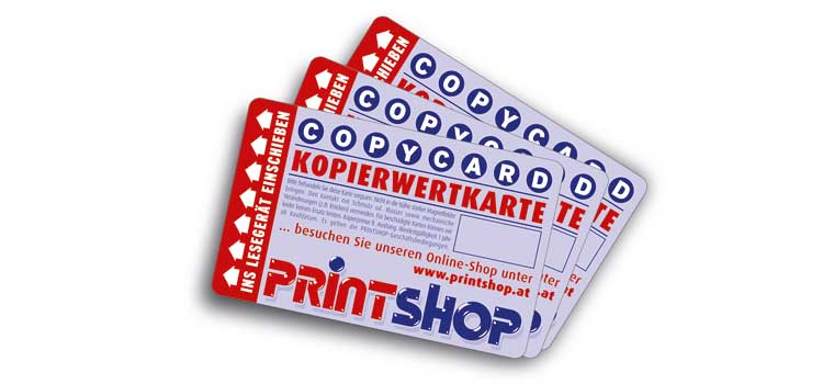 Kopierwertkarte - Printshop Hernals